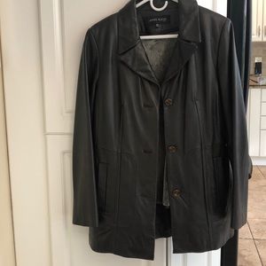 Anne Klein Leather Blazer
